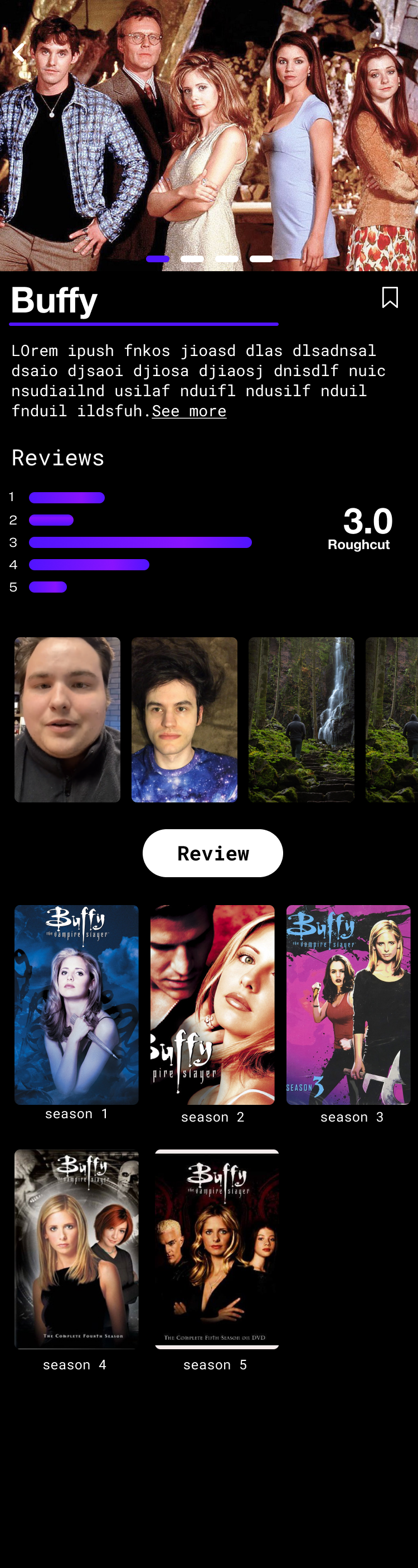 Roughtake — TV show detail page